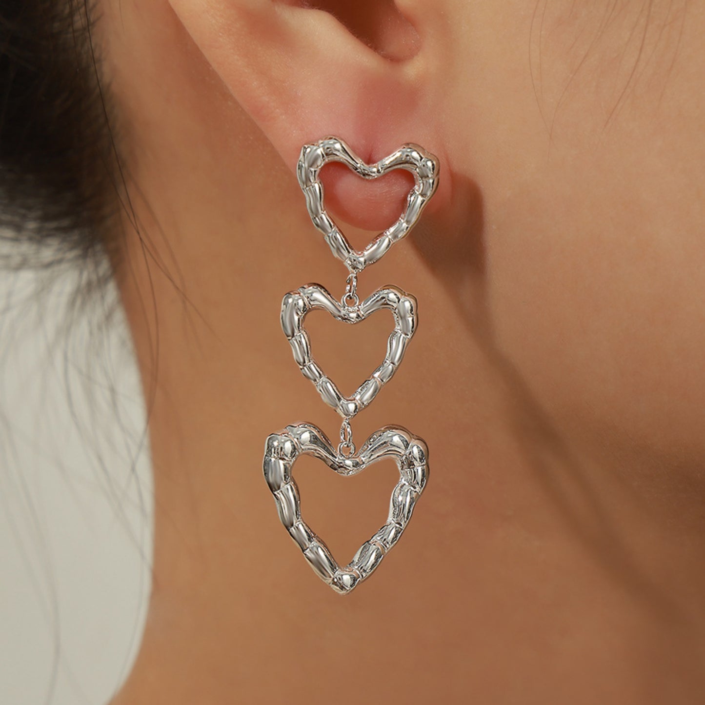 Titanium Steel Heart Earrings - House of Binx