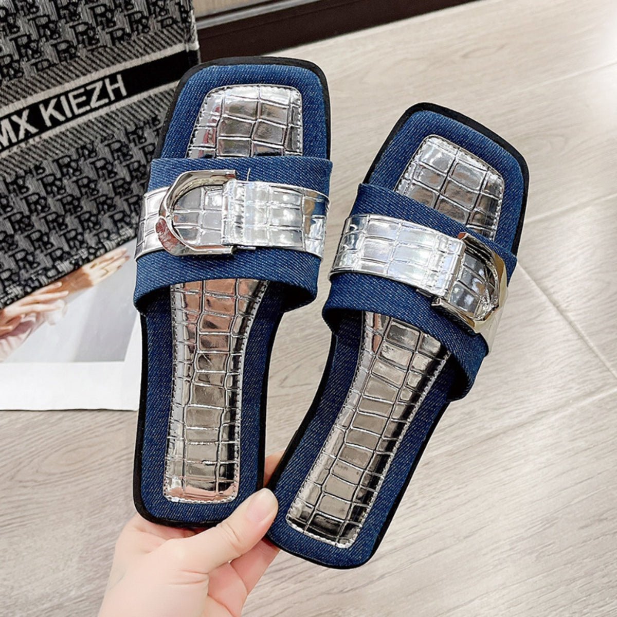 Buckle Trim Open Toe Sandals - House of Binx
