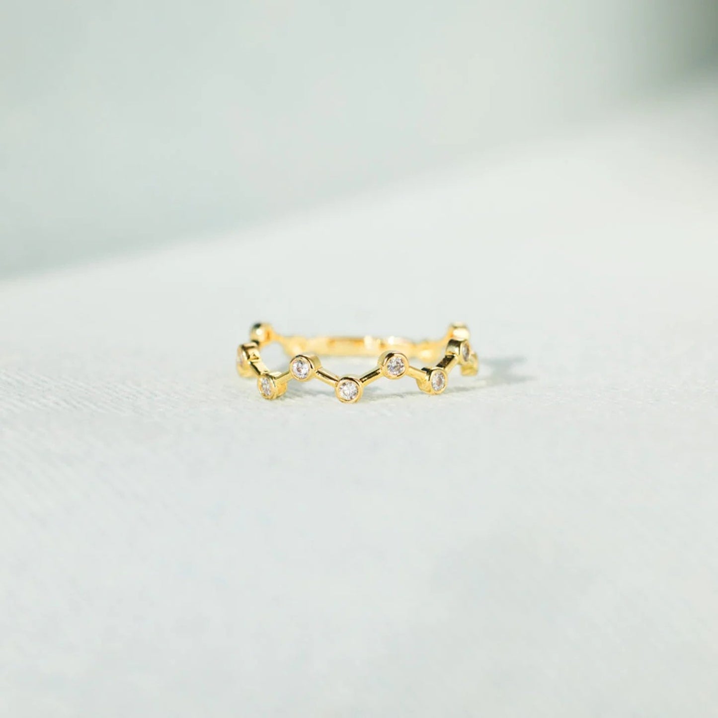 18K Gold-Plated 925 Sterling Silver Zircon Ring - House of Binx
