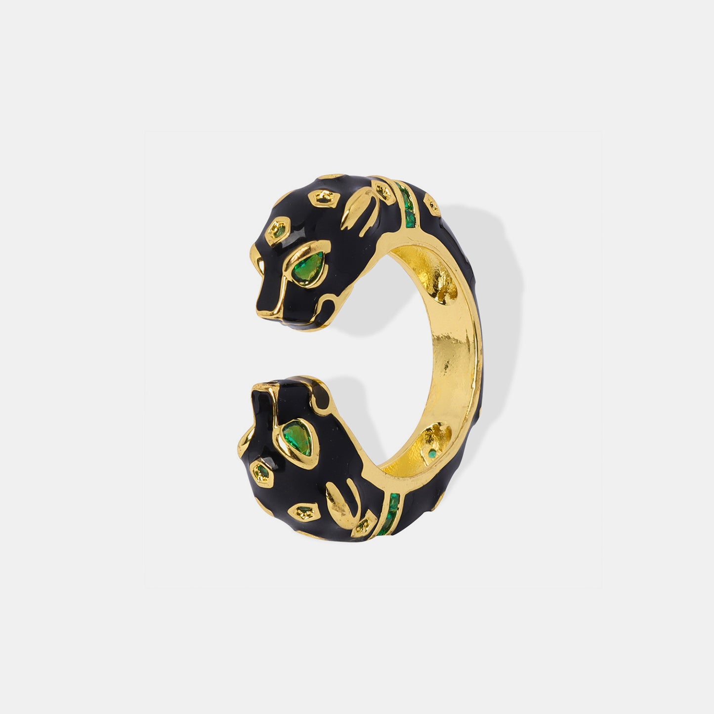 Inlaid Zircon Oil Drip Open Ring - House of Binx