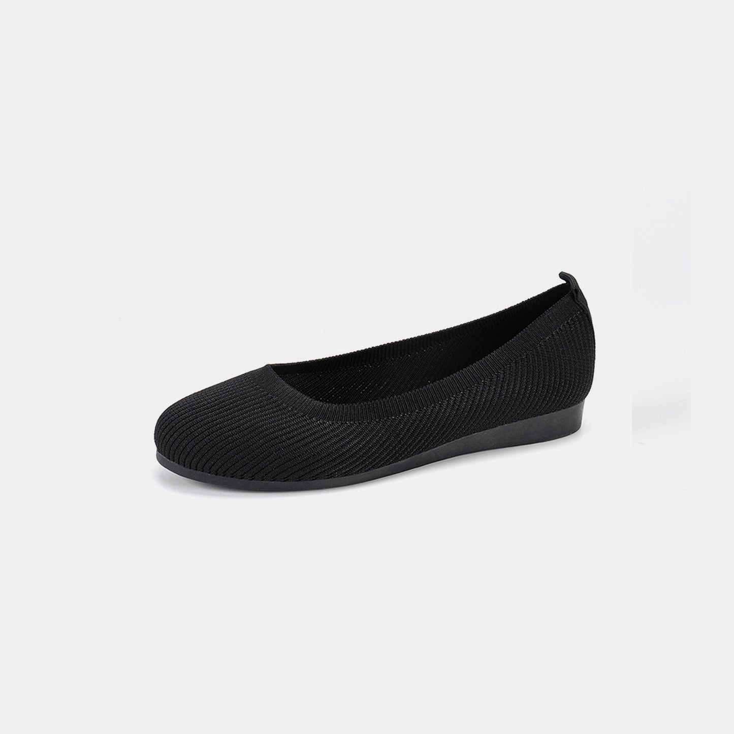 Round Toe Knit Ballet Flats - House of Binx