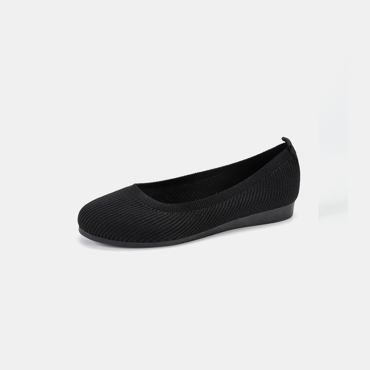 Round Toe Knit Ballet Flats - House of Binx