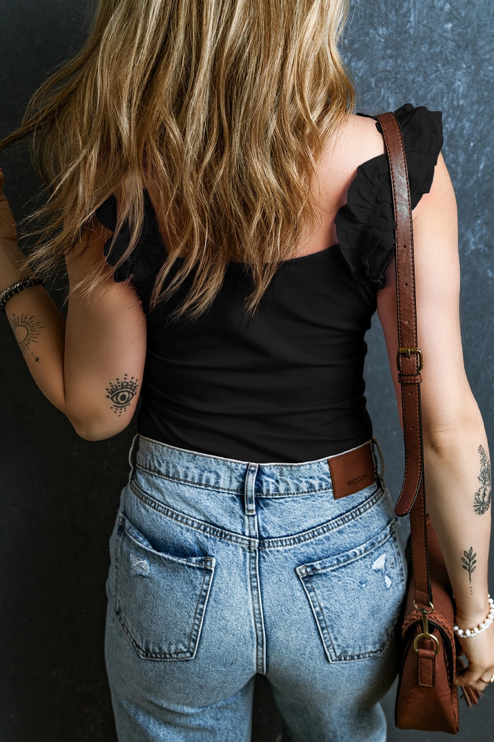 Ruffled Round Neck Tank - House of Binx