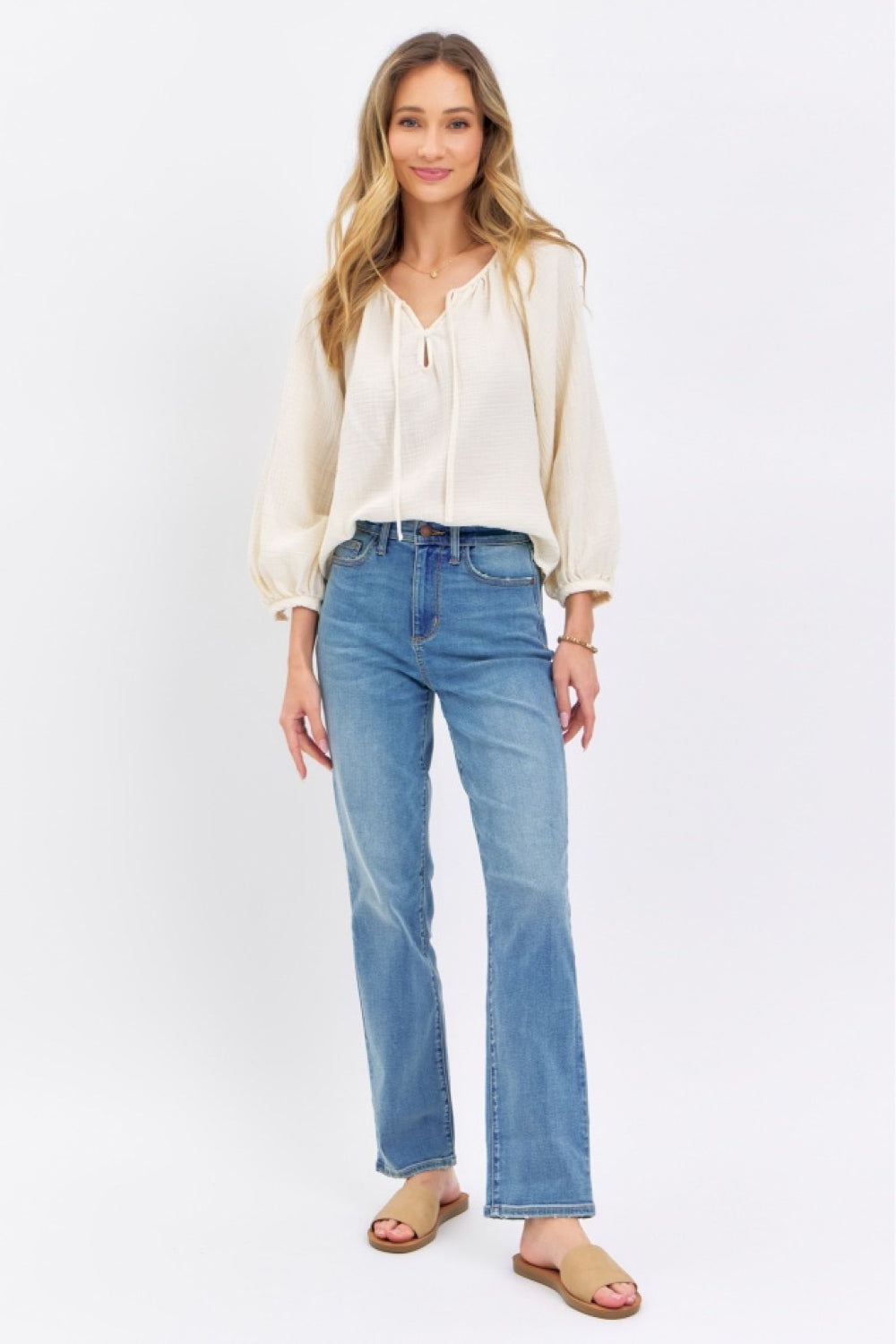 Judy Blue Full Size High Waist Straight Jeans - House of Binx