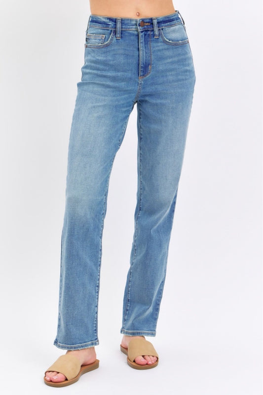 Judy Blue Full Size High Waist Straight Jeans - House of Binx