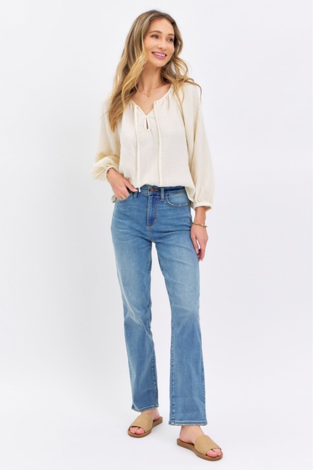 Judy Blue Full Size High Waist Straight Jeans - House of Binx