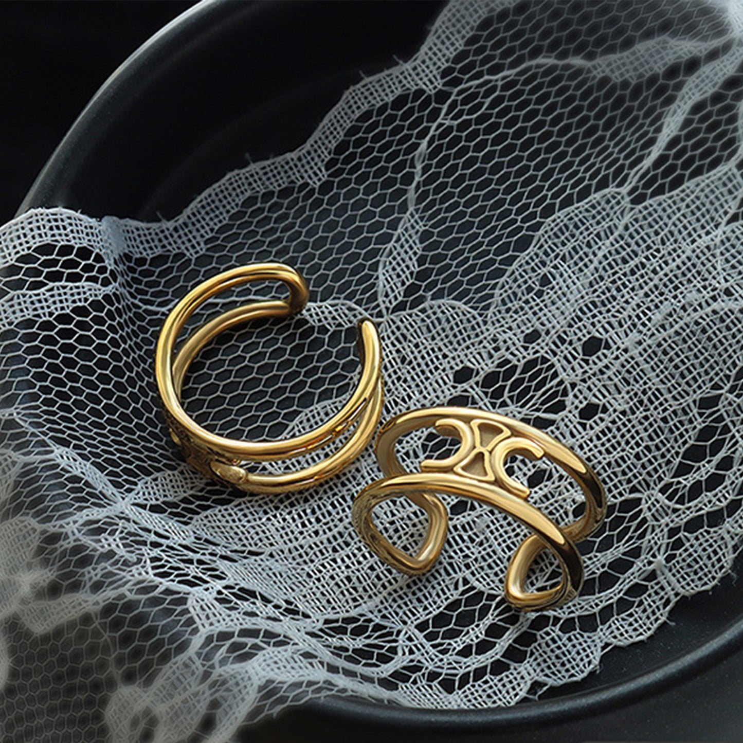 Titanium Steel Double-Layered Ring - House of Binx