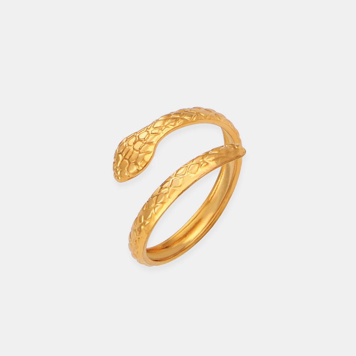 Titanium Steel Snake Shape Bypass Ring - House of Binx
