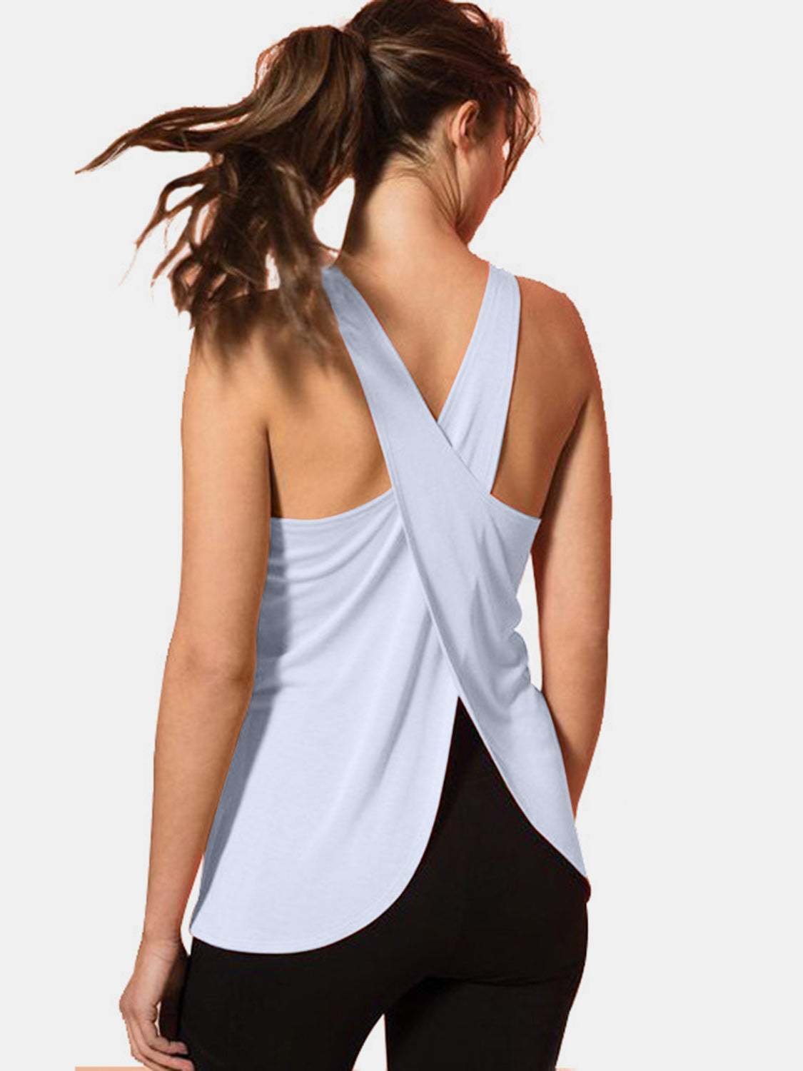 Crisscross Scoop Neck Active Tank - House of Binx