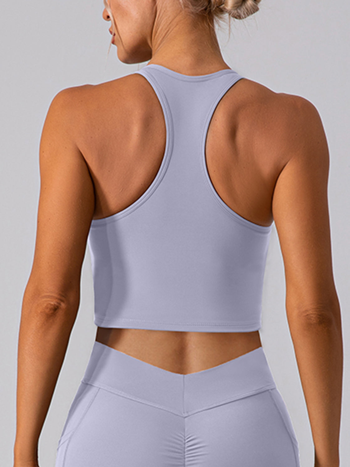 Square Neck Racerback Cropped Tank - House of Binx
