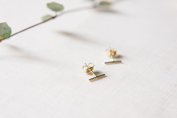 Skinny Midi Crystal Bar Earrings - House of Binx