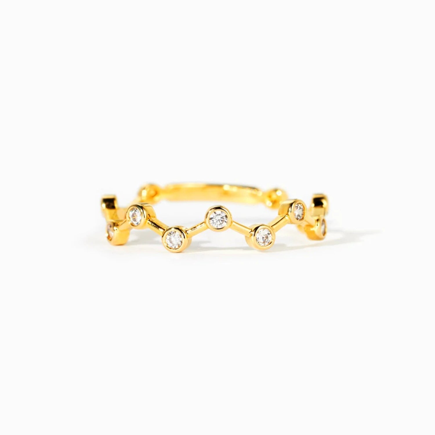 18K Gold-Plated 925 Sterling Silver Zircon Ring - House of Binx