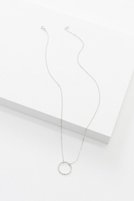 Maddox Circle Charm Necklace 14K - House of Binx