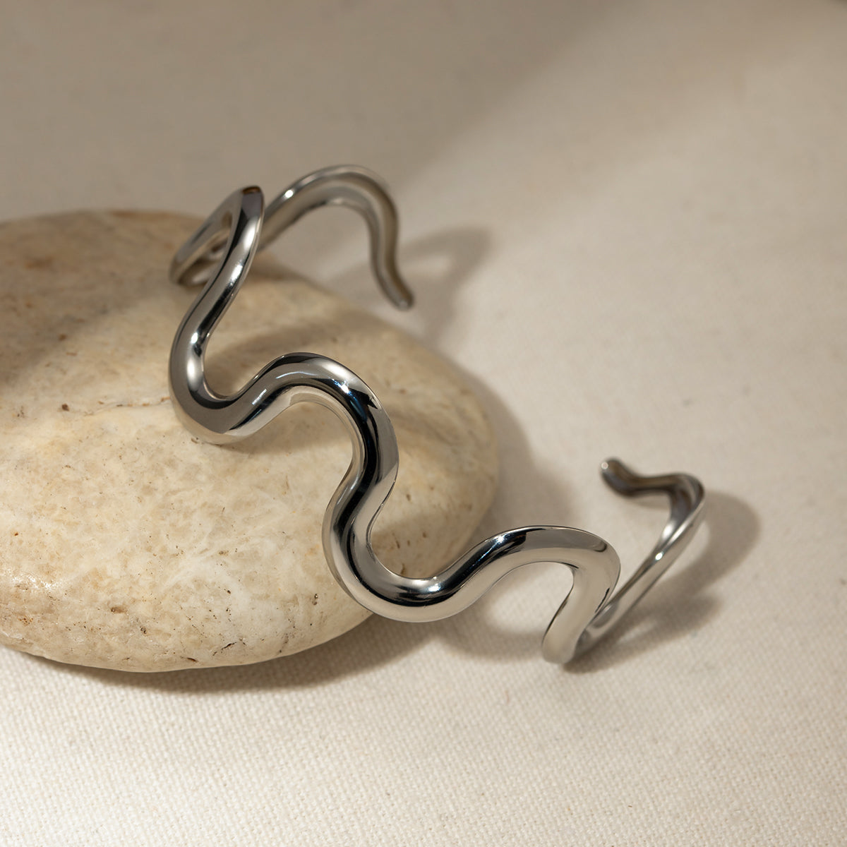 Stainless Steel Wave Shape Bracelet - House of Binx