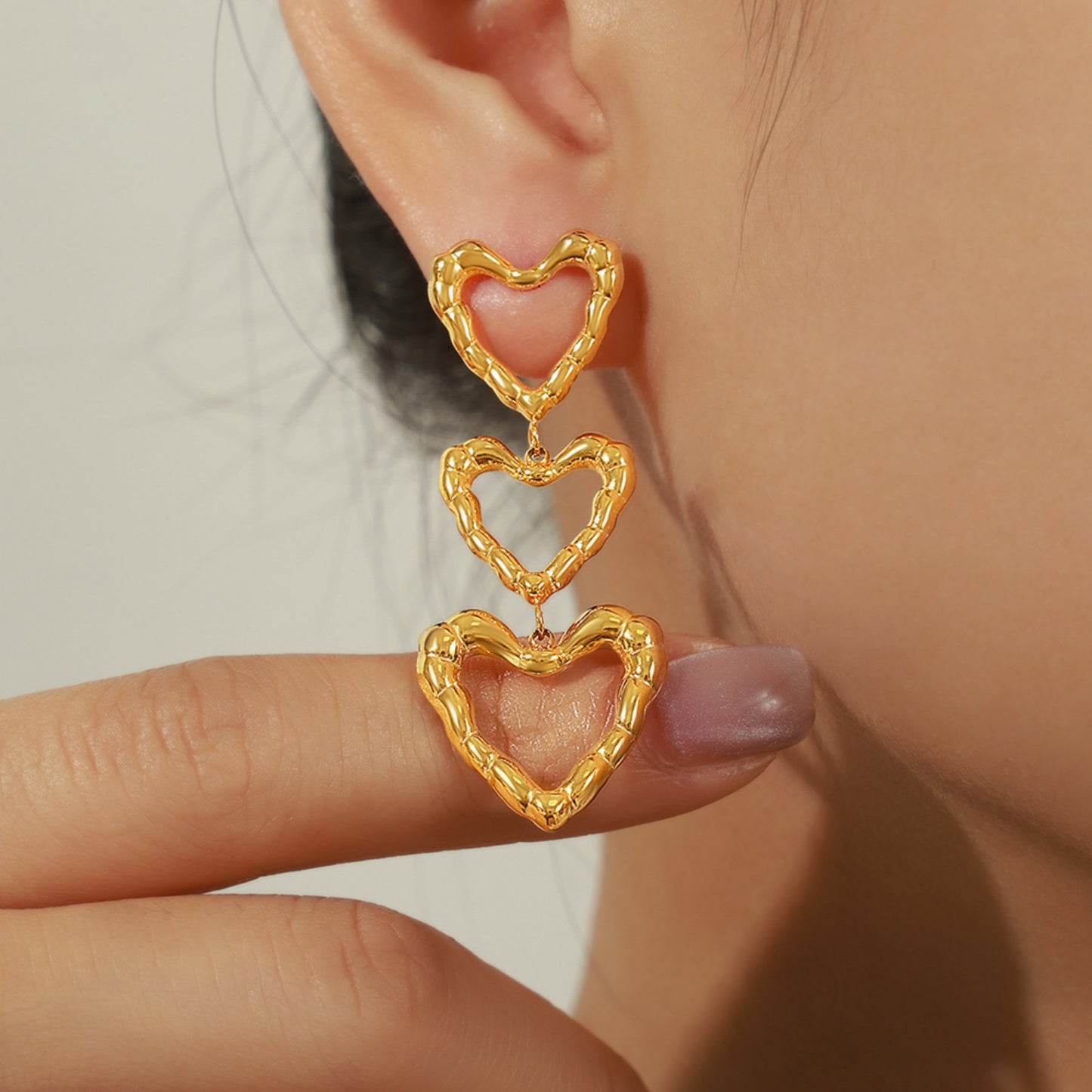 Titanium Steel Heart Earrings - House of Binx