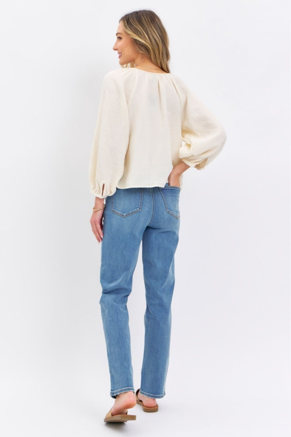 Judy Blue Full Size High Waist Straight Jeans - House of Binx