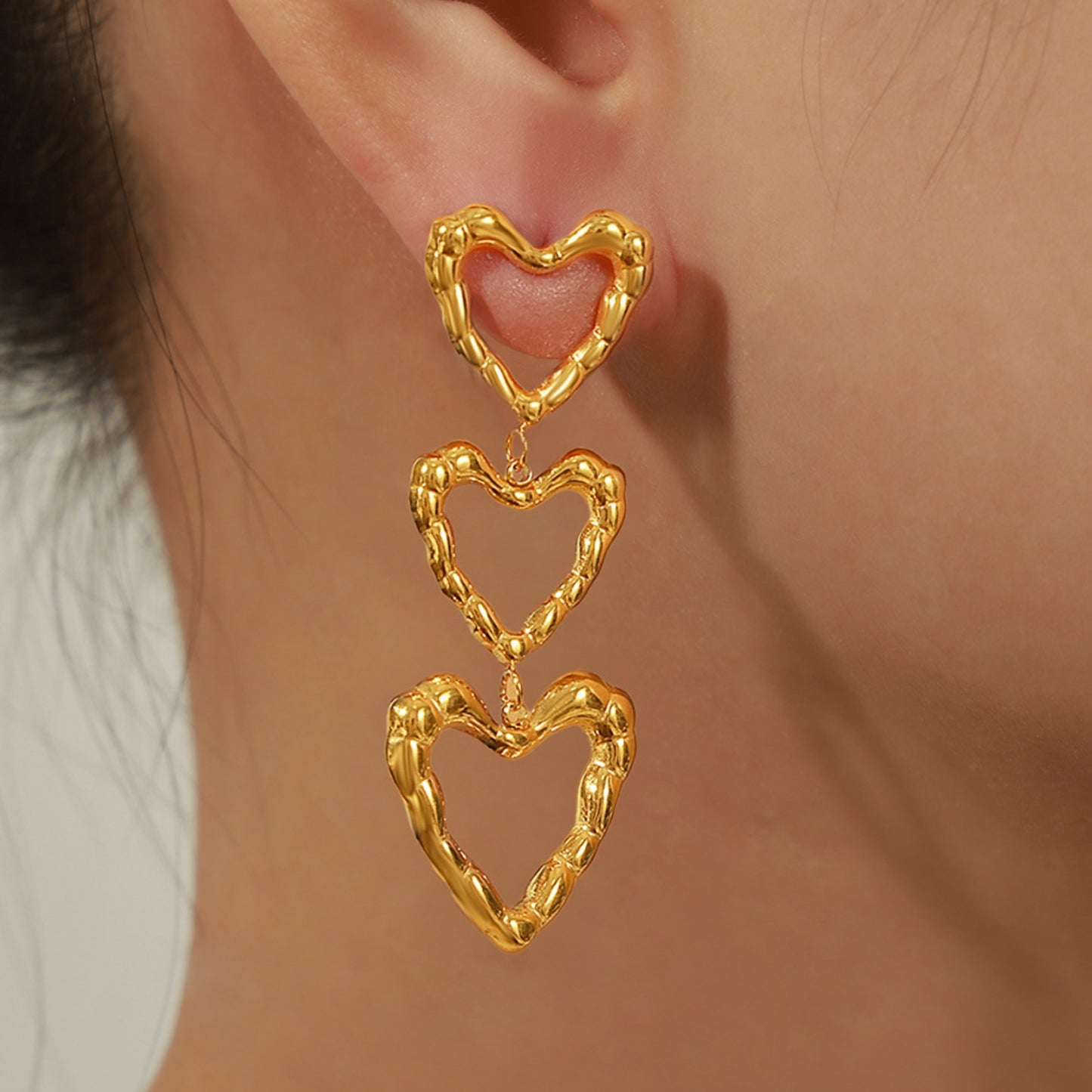 Titanium Steel Heart Earrings - House of Binx
