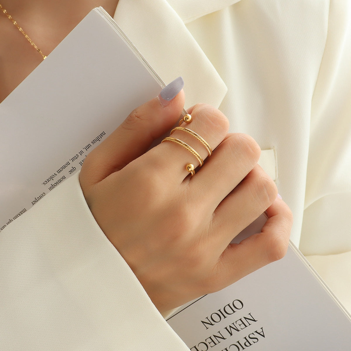 Titanium Steel Wrap Ring - House of Binx