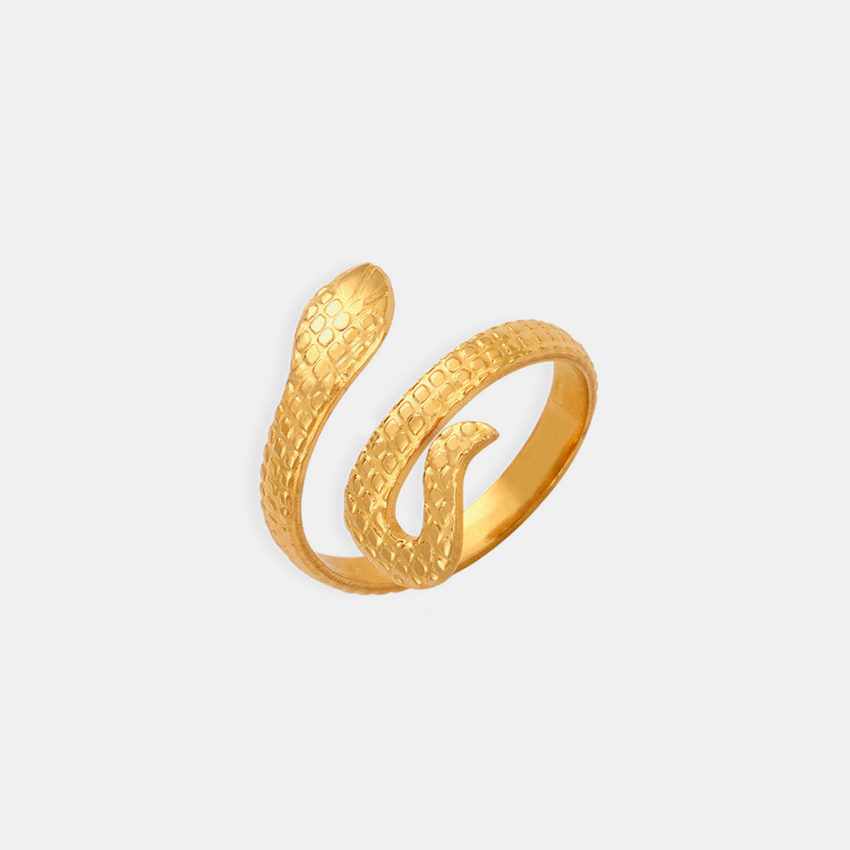 Titanium Steel Snake Shape Bypass Ring - House of Binx