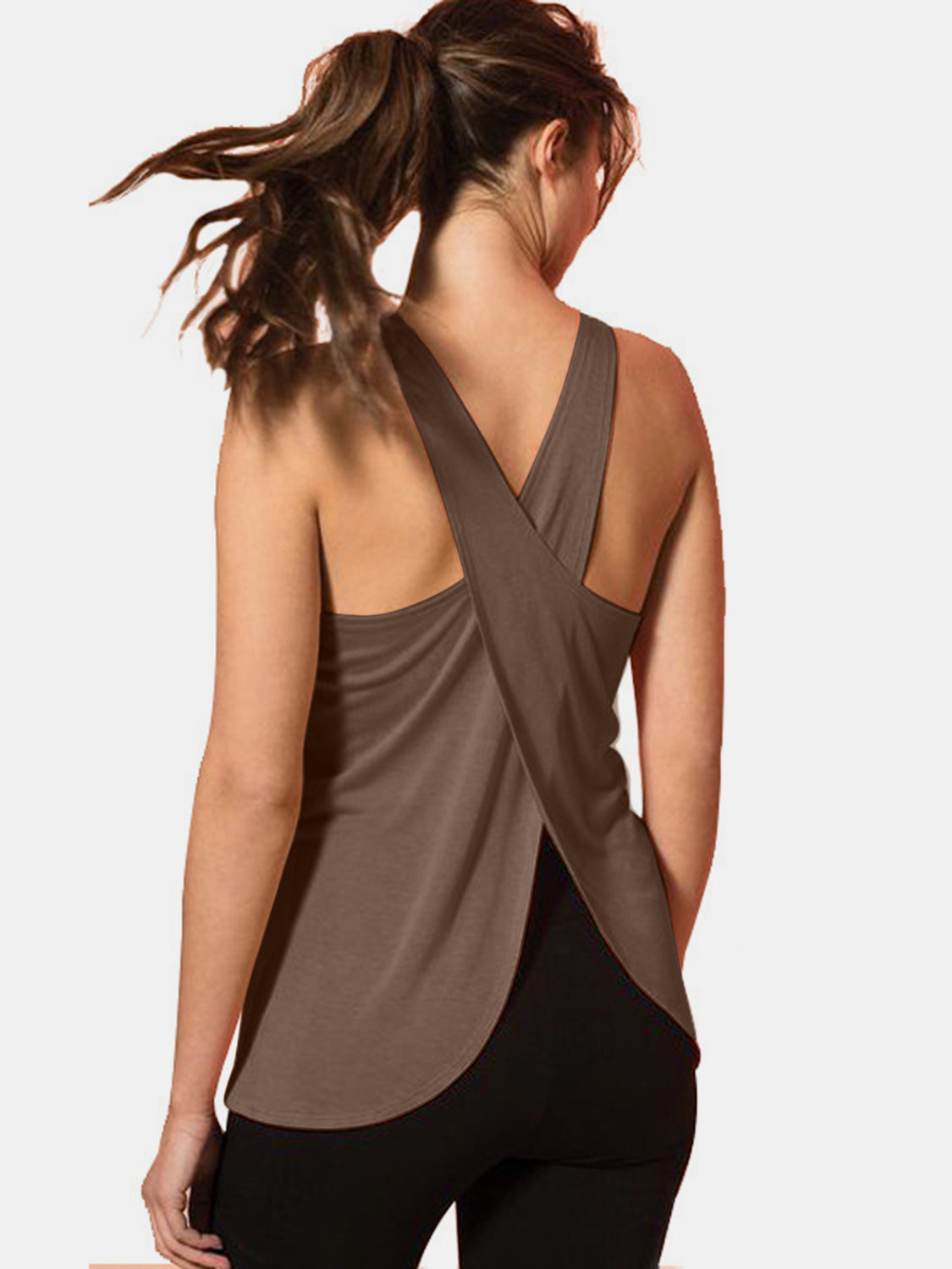 Crisscross Scoop Neck Active Tank - House of Binx