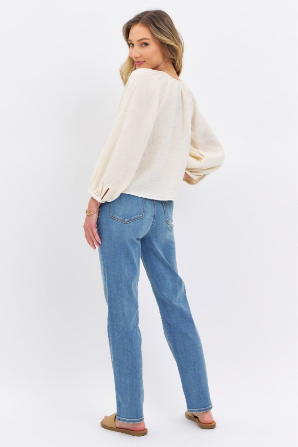 Judy Blue Full Size High Waist Straight Jeans - House of Binx