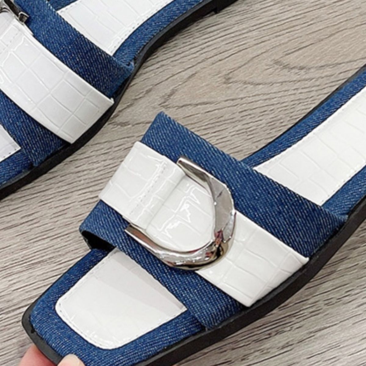Buckle Trim Open Toe Sandals - House of Binx
