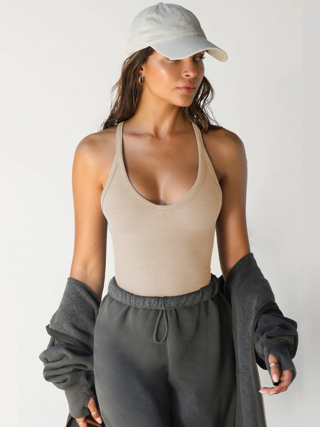 Scoop Neck Wide Strap Tank - House of Binx