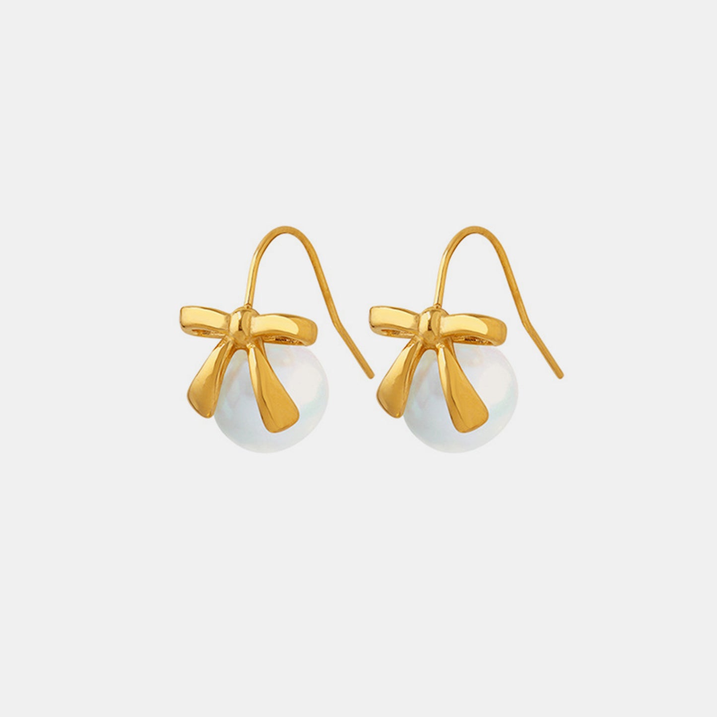 Titanium Steel Bow Drop Earrings - House of Binx