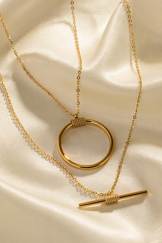 Double-Layered Stainless Steel Necklace - House of Binx