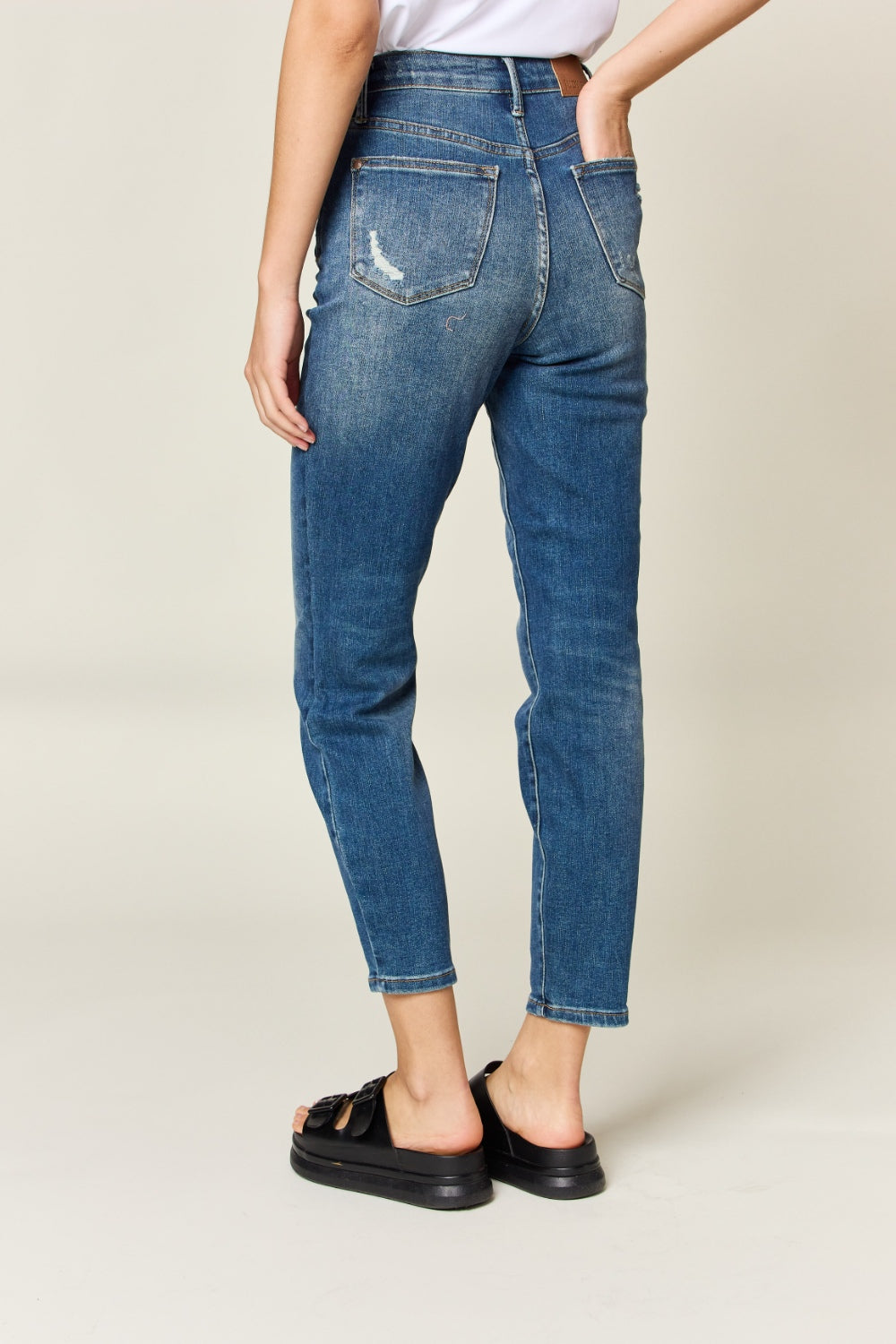 Judy Blue Full Size Tummy Control High Waist Slim Jeans - House of Binx