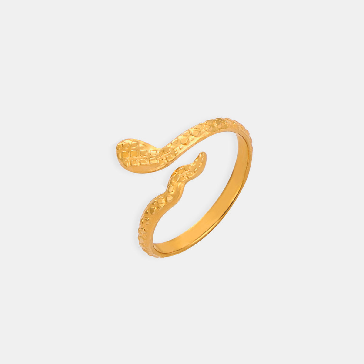 Titanium Steel Snake Shape Bypass Ring - House of Binx
