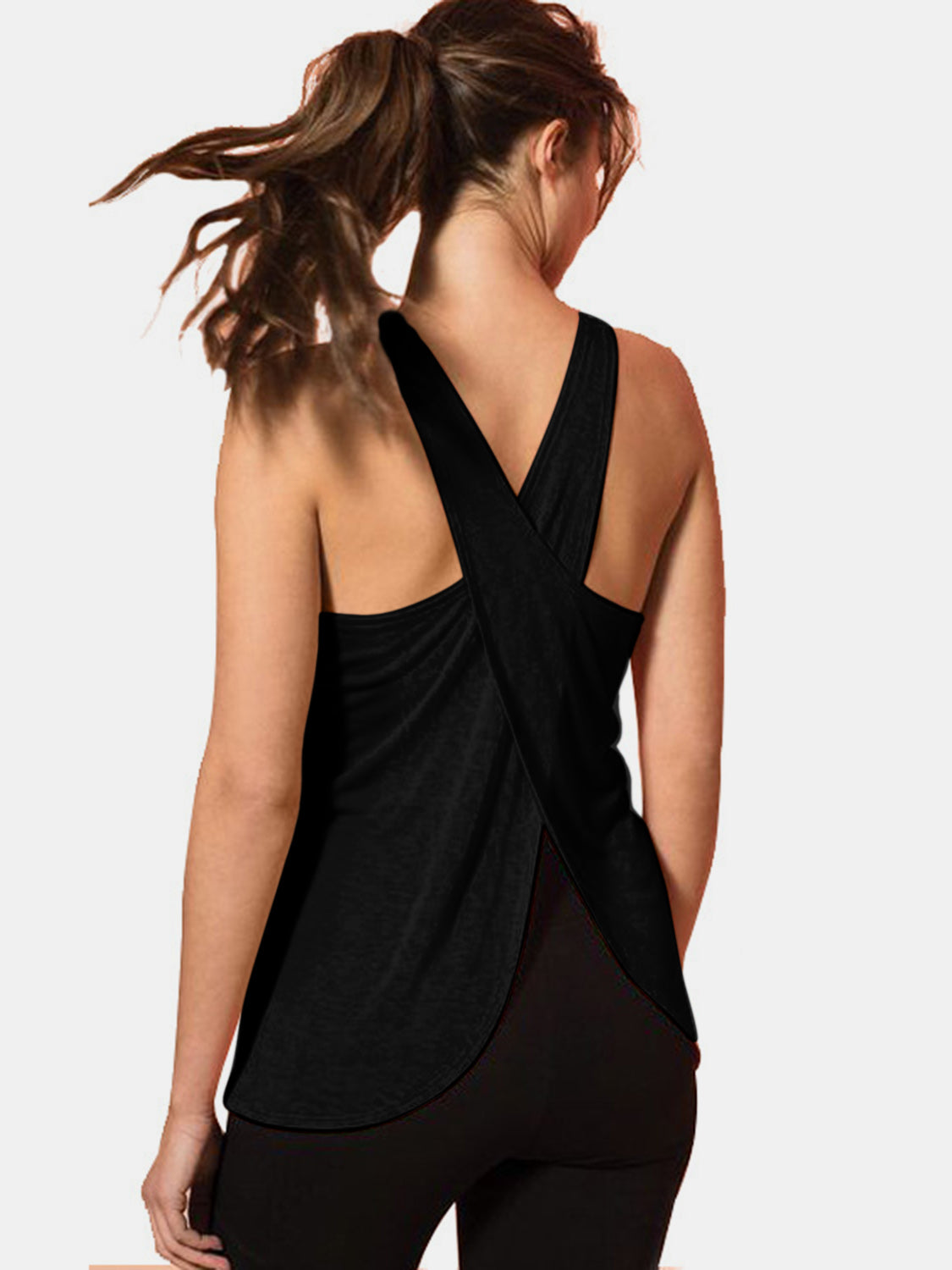 Crisscross Scoop Neck Active Tank - House of Binx