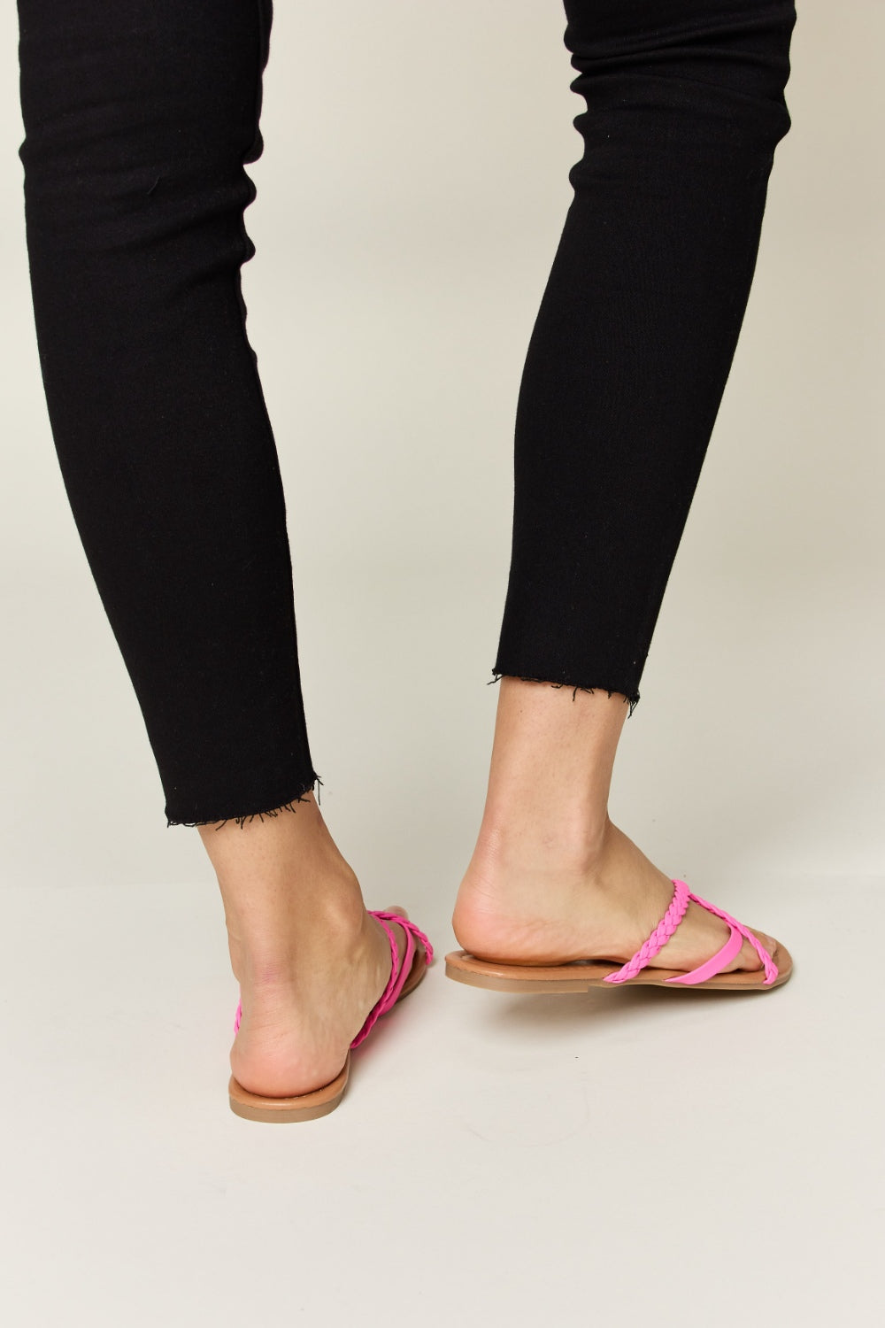 WILD DIVA Crisscross PU Leather Open Toe Sandals - House of Binx