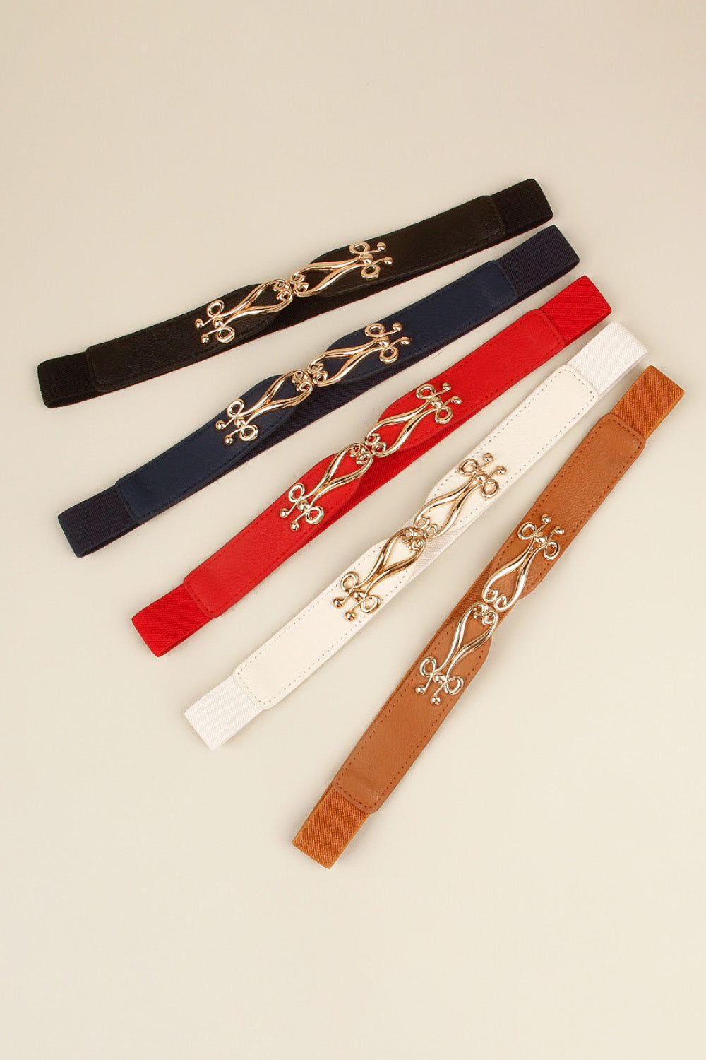 Alloy Buckle Elastic Belt - House of Binx
