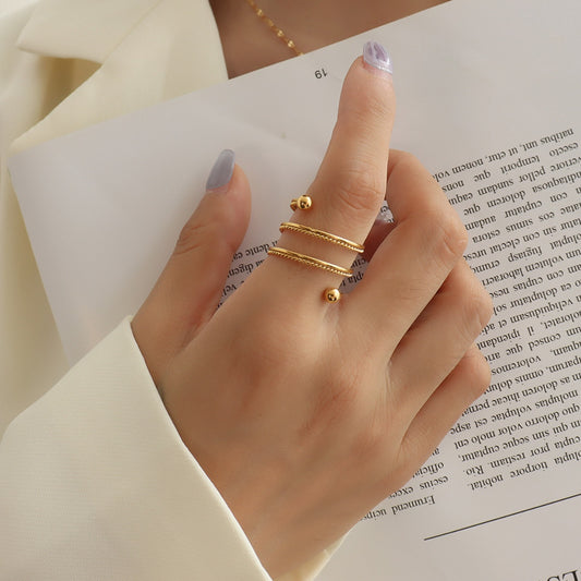 Titanium Steel Wrap Ring - House of Binx