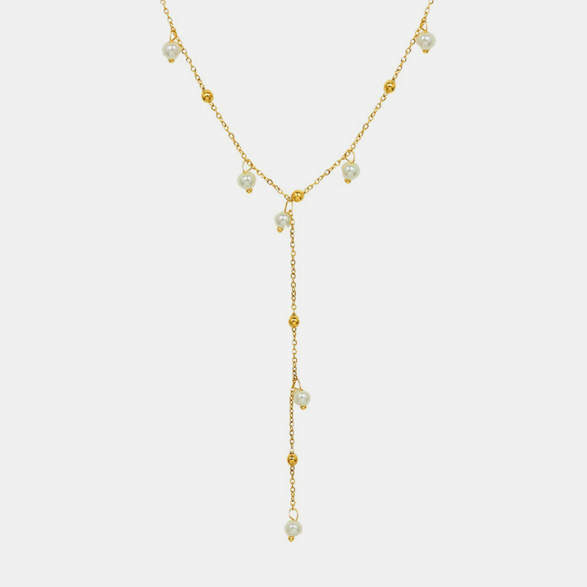 18K Gold-Plated Pearl Drop Necklace - House of Binx
