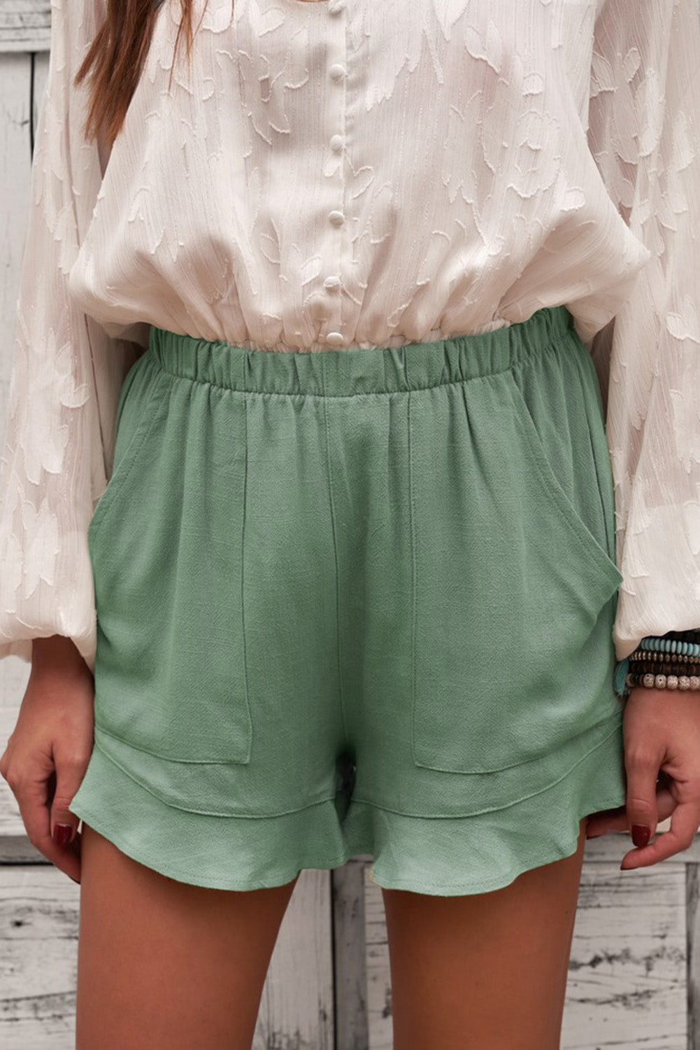 Elastic Waist Shorts with Pockets - House of Binx