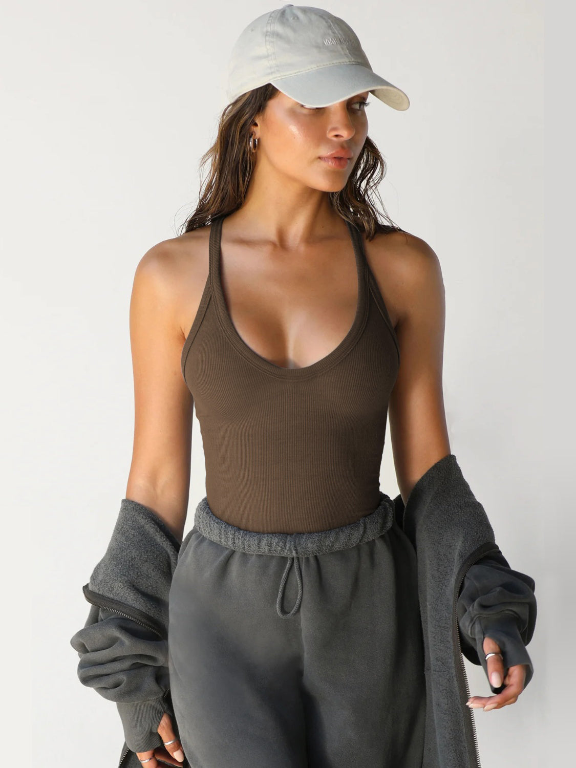Scoop Neck Wide Strap Tank - House of Binx