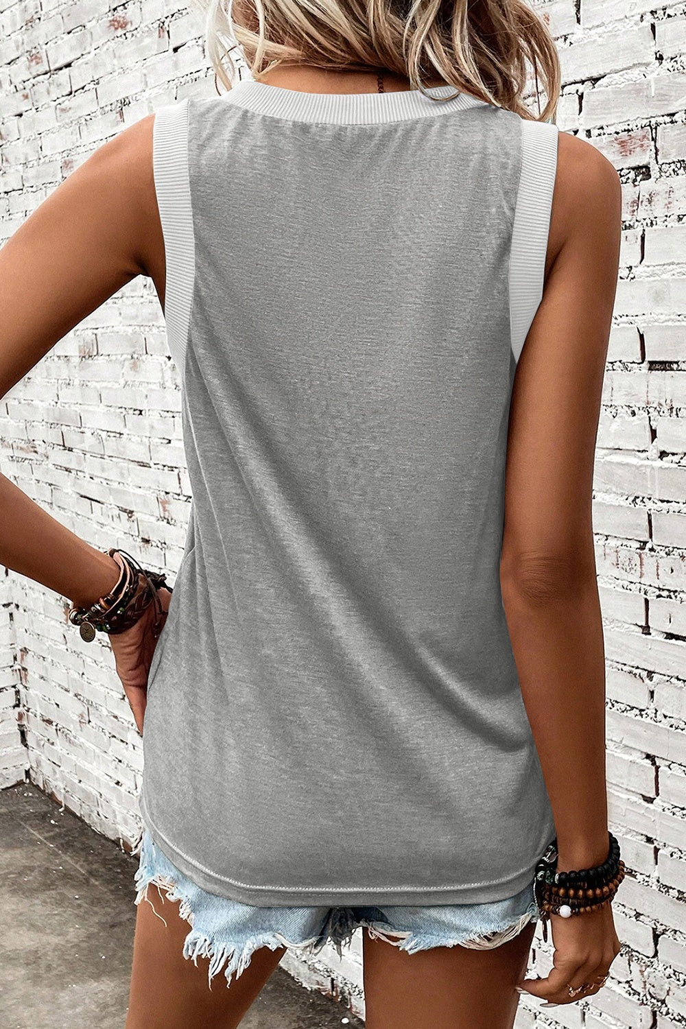 V-Neck Wide Strap Tank - House of Binx
