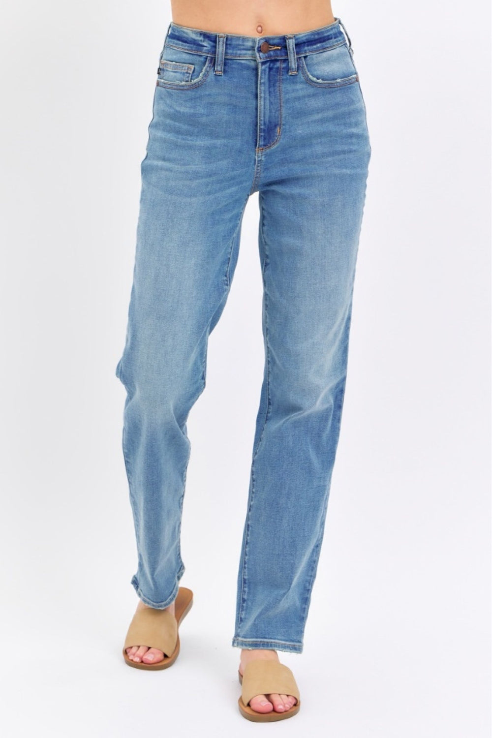 Judy Blue Full Size High Waist Straight Jeans - House of Binx