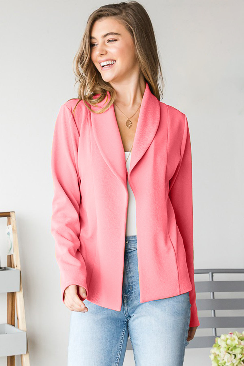 Heimish Open Front Long Sleeve Blazer - House of Binx