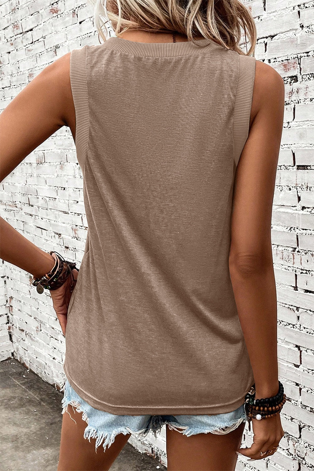 V-Neck Wide Strap Tank - House of Binx