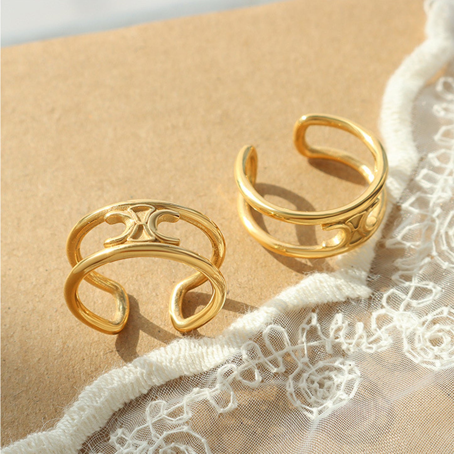 Titanium Steel Double-Layered Ring - House of Binx