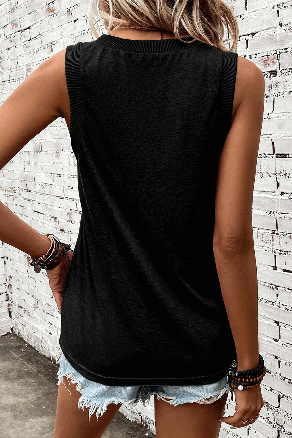 V-Neck Wide Strap Tank - House of Binx