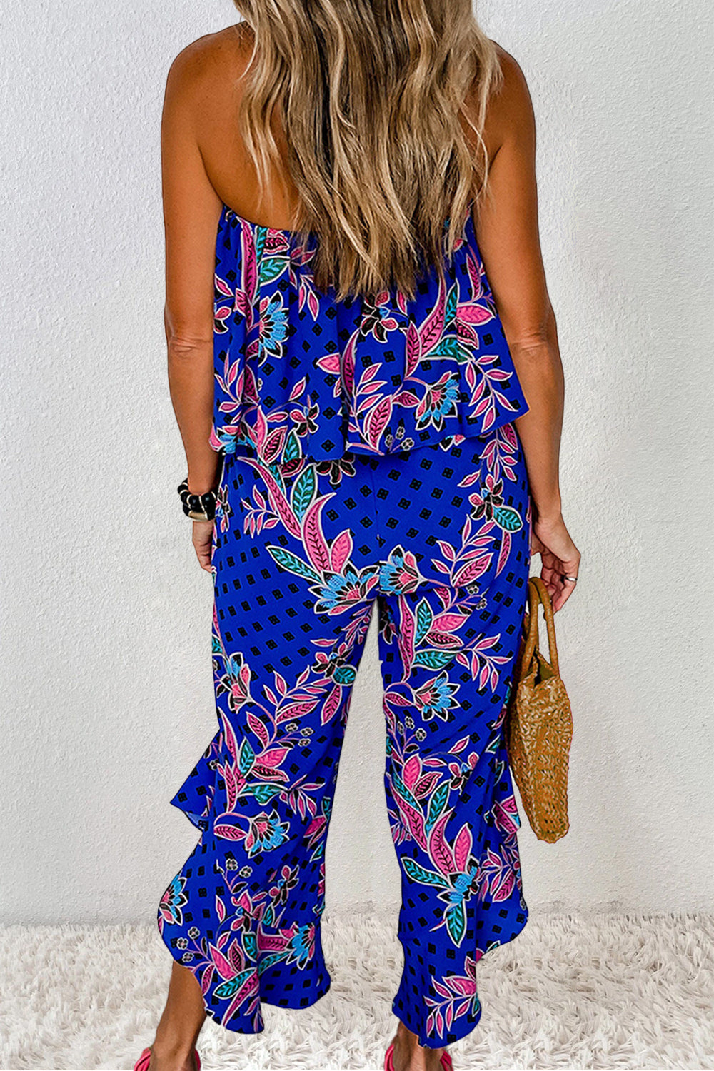 Printed Tube Jumpsuit - House of Binx