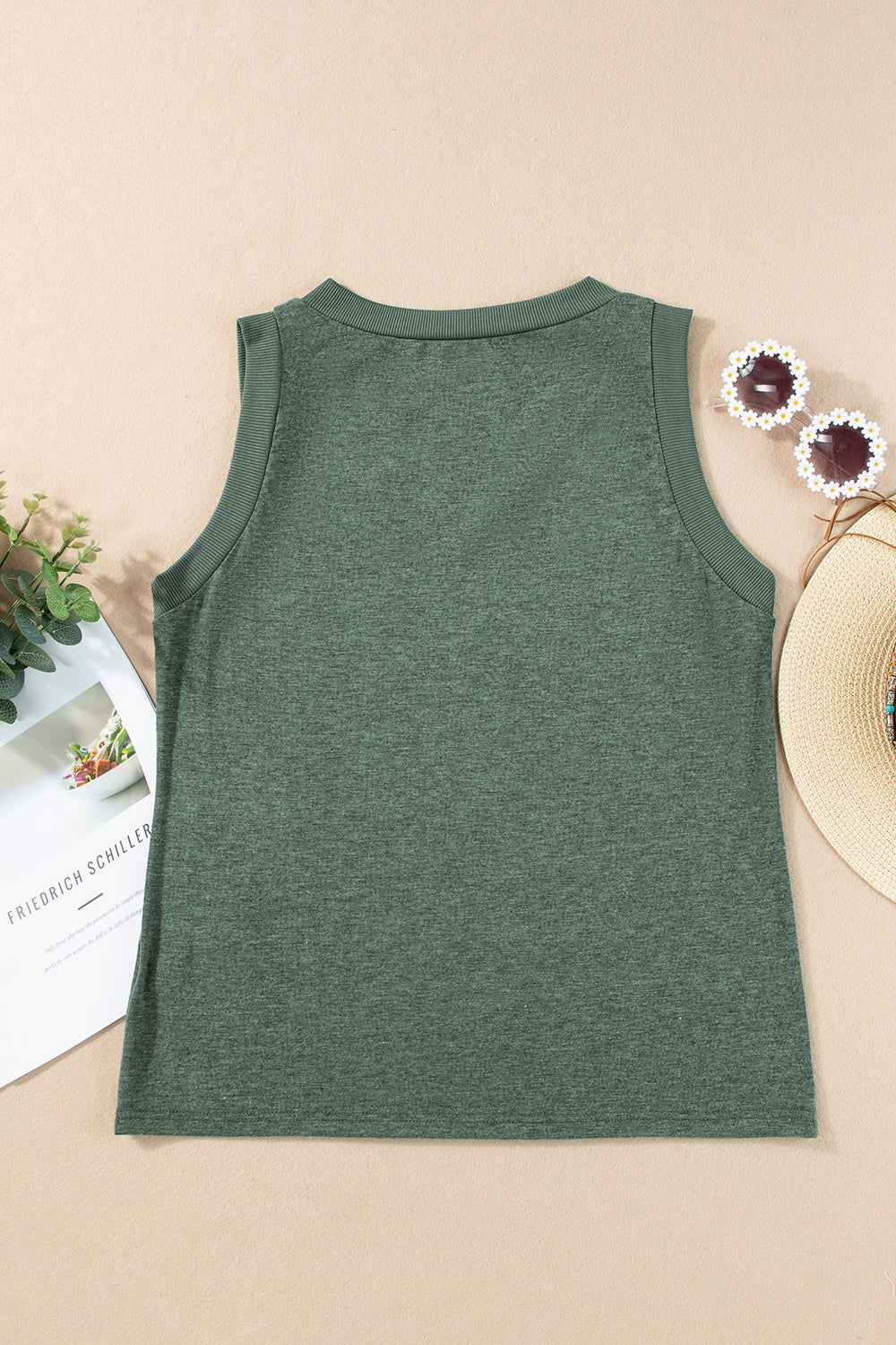 V-Neck Wide Strap Tank - House of Binx