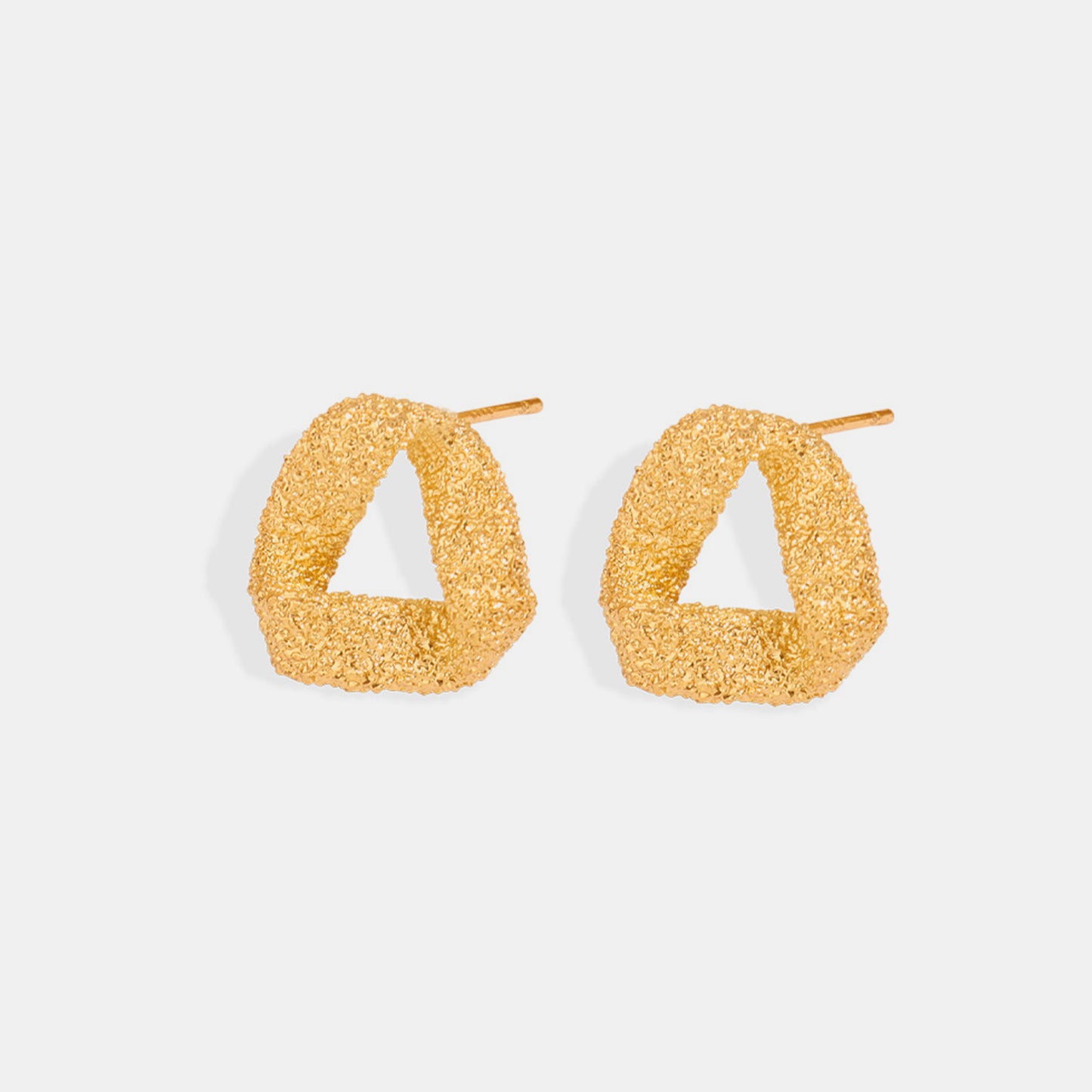 Gold-Plated Geometric Stud Earrings - House of Binx