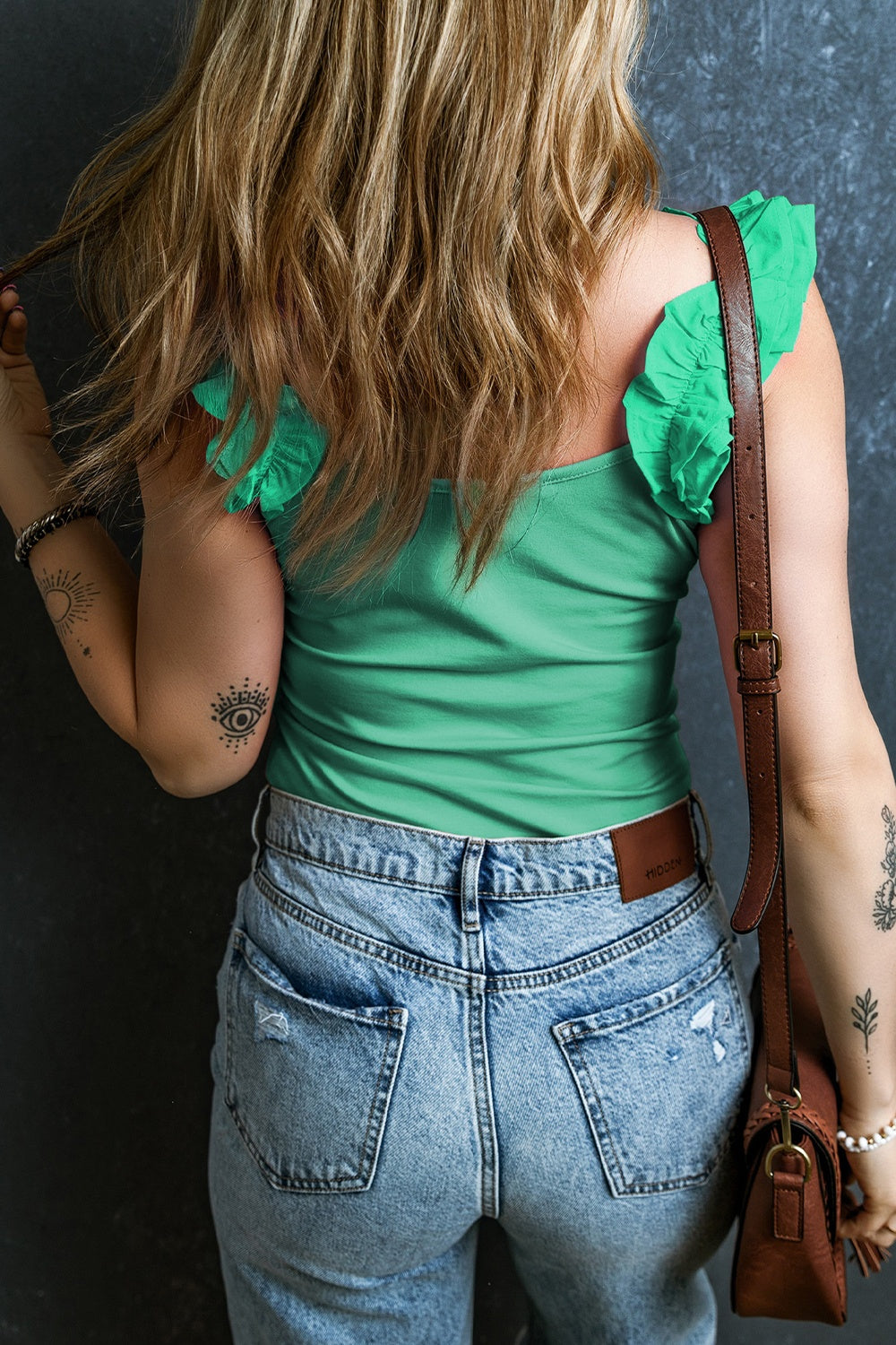 Ruffled Round Neck Tank - House of Binx