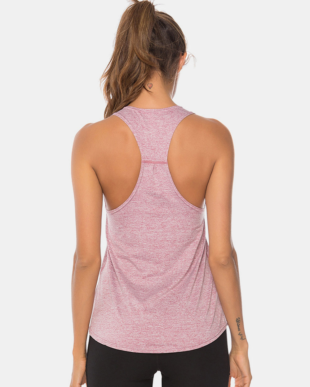 Full Size Scoop Neck Wide Strap Active Tank - House of Binx