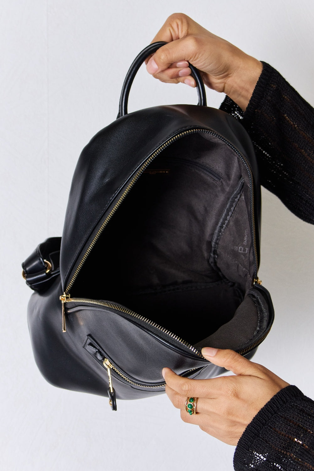 David Jones PU Leather Backpack - House of Binx